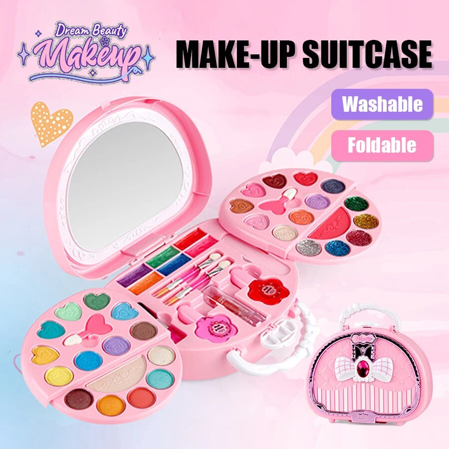 Beauty Makeup Kit For Kids - キッズビューティーおもちゃ メイクアップキット リトルバッグ 洗えるごっこ遊び 化粧品セット おもちゃ