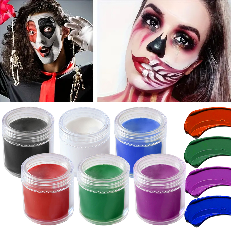 Beauty Makeup Pictures - 10g ボディ＆フェイスペイントメイクアップ、簡単塗布＆除去、無毒、長持ちフェイスペイント、ハロウィンコスプレパーティーやステージに最適