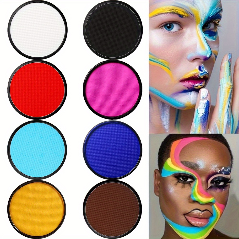 Beauty Makeup Pictures - 30G水彩ボディペイント、顔とステージメイクアップ用、クリスマスの人体キャンバスに最適、混合カラーシステム、ペースト状、長持ち