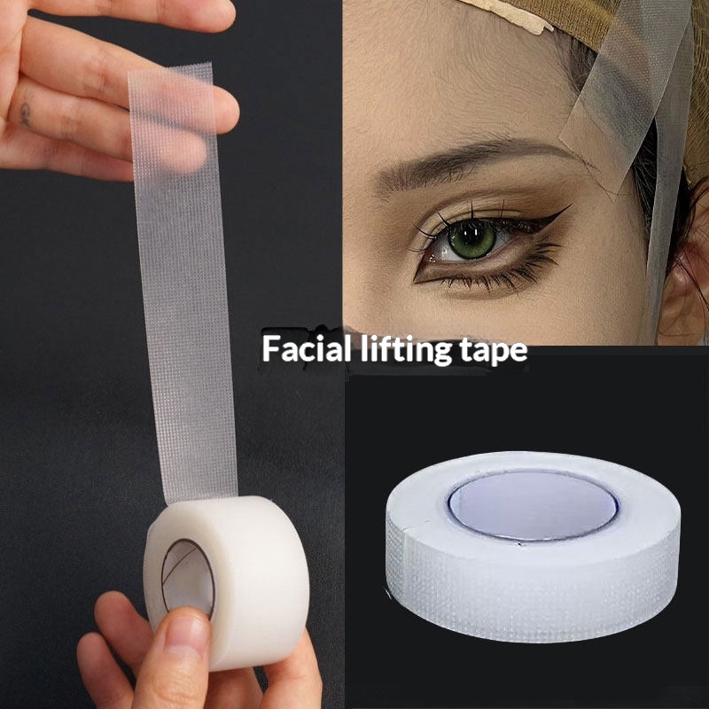 Beauty Makeup Salon - 1ロール8m PEフェイシャルテープ プロフェッショナルリフト コスプレメイクアップテープ 通気性のある美容メイクアップツール Vラインフェイスリフトテープ。