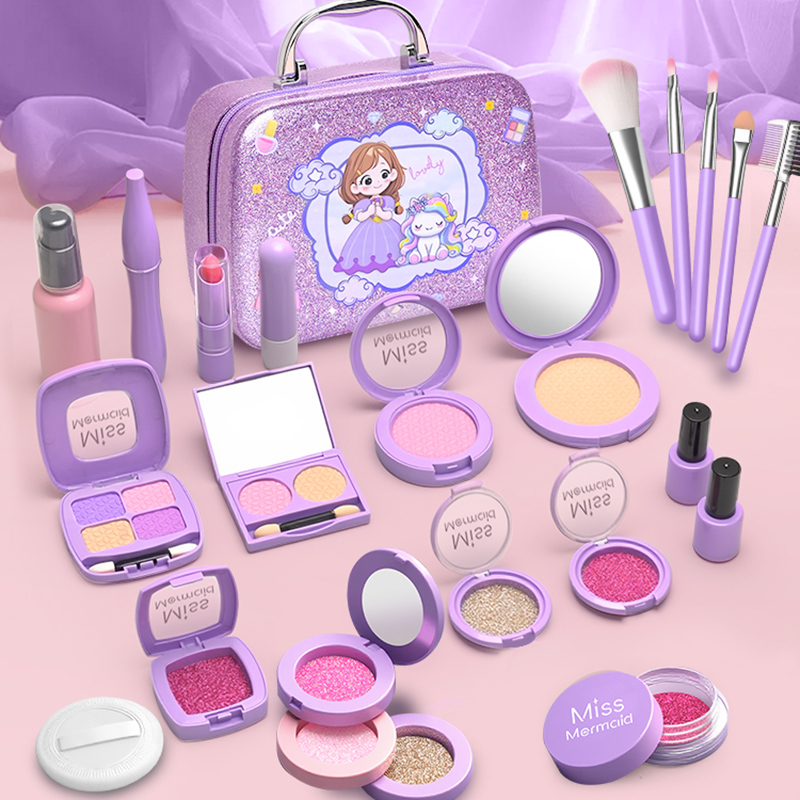 Beauty Makeup Kit For Kids - 子供のおもちゃ シミュレーション化粧品セット ごっこ遊びメイクおもちゃ 女の子向けプレイハウス シミュレーションメイク 教育玩具
