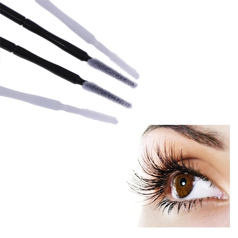 Beauty Makeup Store - 100 個プロフェッショナル使い捨てまつげエクステンションマイクロブラシアプリケーターメイクアップマスカラ綿棒ブラシ綿棒メイクブラシ
