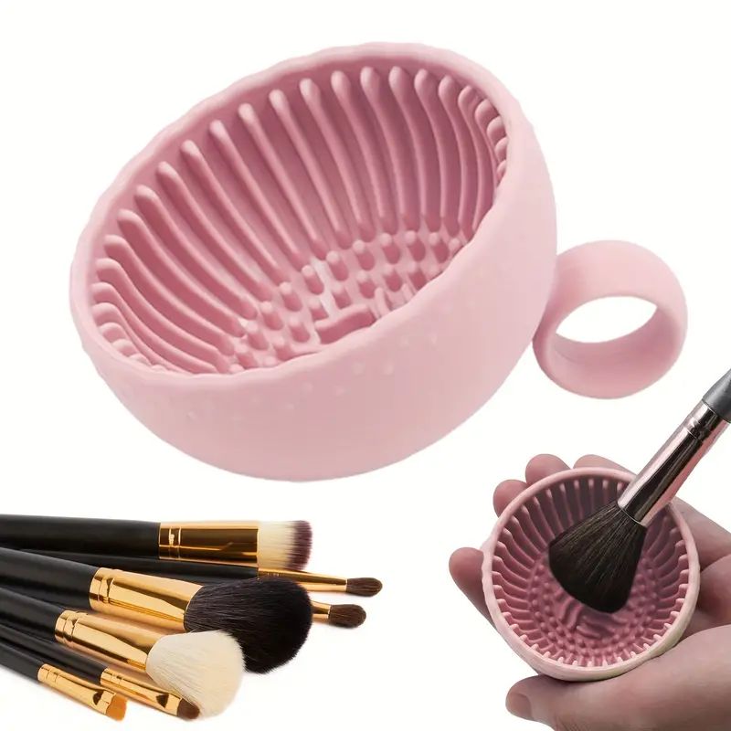 Beauty Makeup Tips - クイッククリーン メイクブラシクリーナー 1個 - プレミアムシリコンスクラバー＆滑り止めボウル -