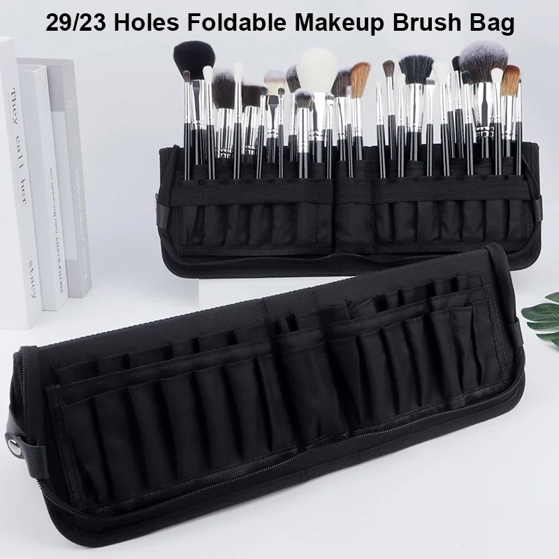 Beauty Makeup Case - 29/23 穴折りたたみ化粧ブラシバッグ女性化粧ブラシツールバッグオーガナイザートラベルパウダー化粧品セットトイレタリーケースホルダー