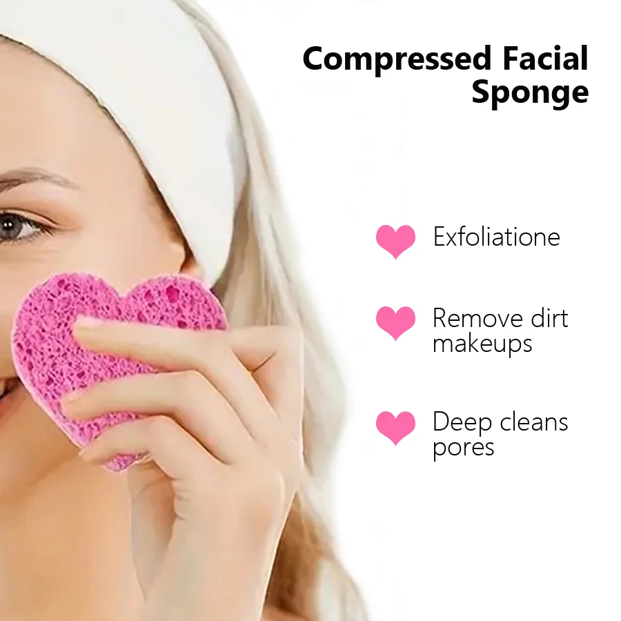 5個入りセルロースフェイススポンジ 圧縮型洗顔マッサージツー - Beauty Makeup Store のレビューと価格