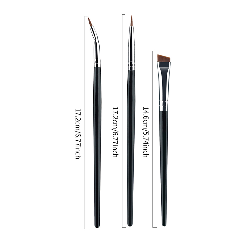 3本入りアイライナーブラシセット、超極細曲線ブラシ、細部メイ - Makeup Beauty Set のレビューと価格
