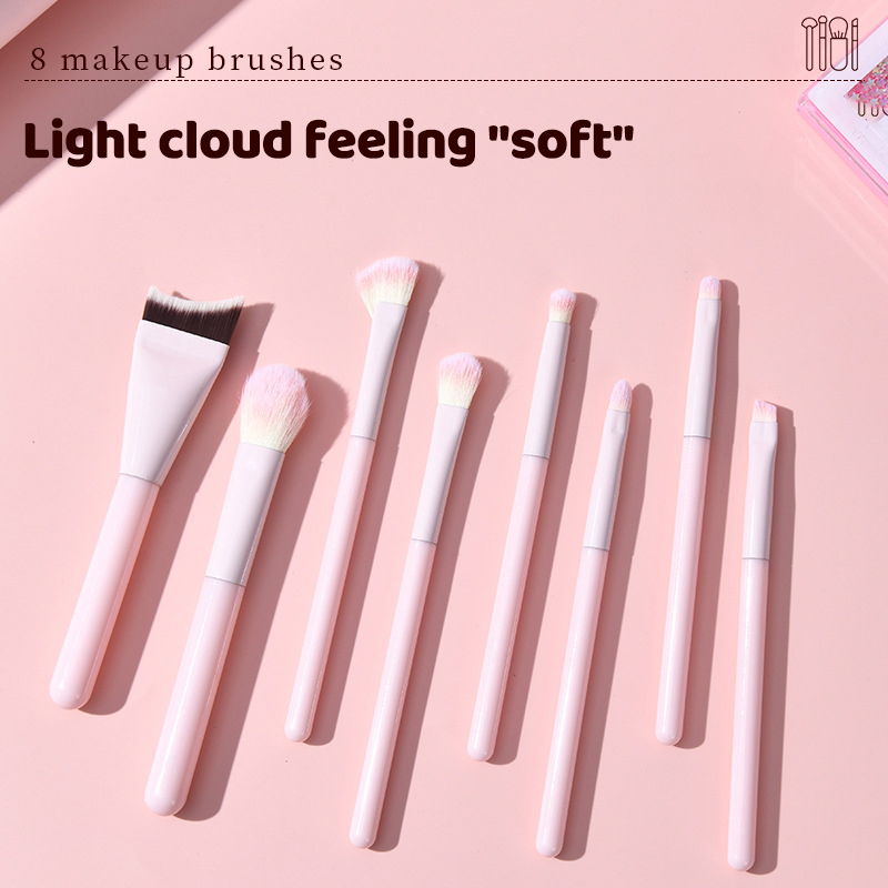 1/8 個のメイクブラシセットバッグ付きソフトヘアアイシャド - Makeup Beauty Set のレビューと価格