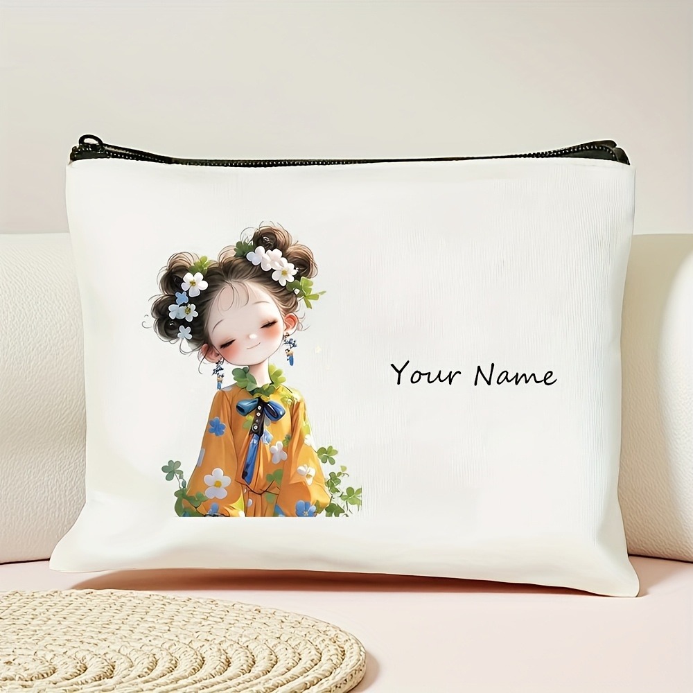 韓国風アニメガール化粧バッグカスタム名/テキストビューティー - Beauty Makeup Case のレビューと価格