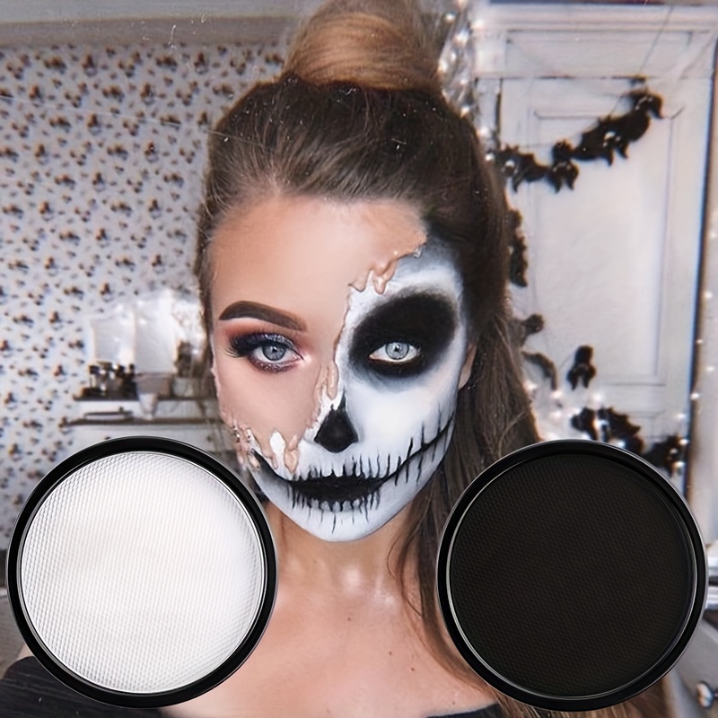 30 グラム水溶性単色ボディペイント黒と白のメイクアップフェ - Beauty Makeup Pictures のレビューと価格