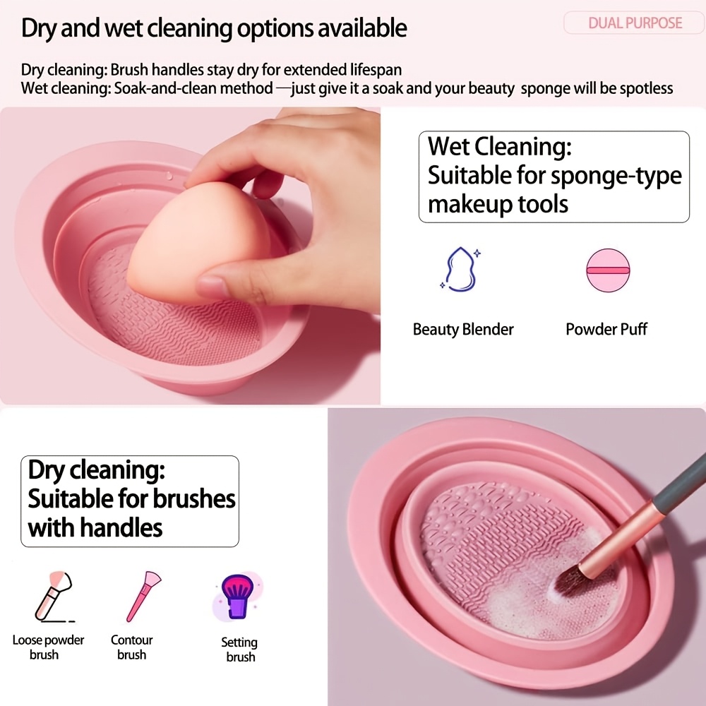 折りたたみ式シリコン製メイクブラシクリーナーボウル、ブラシ・ - Beauty Makeup Tips のレビューと価格