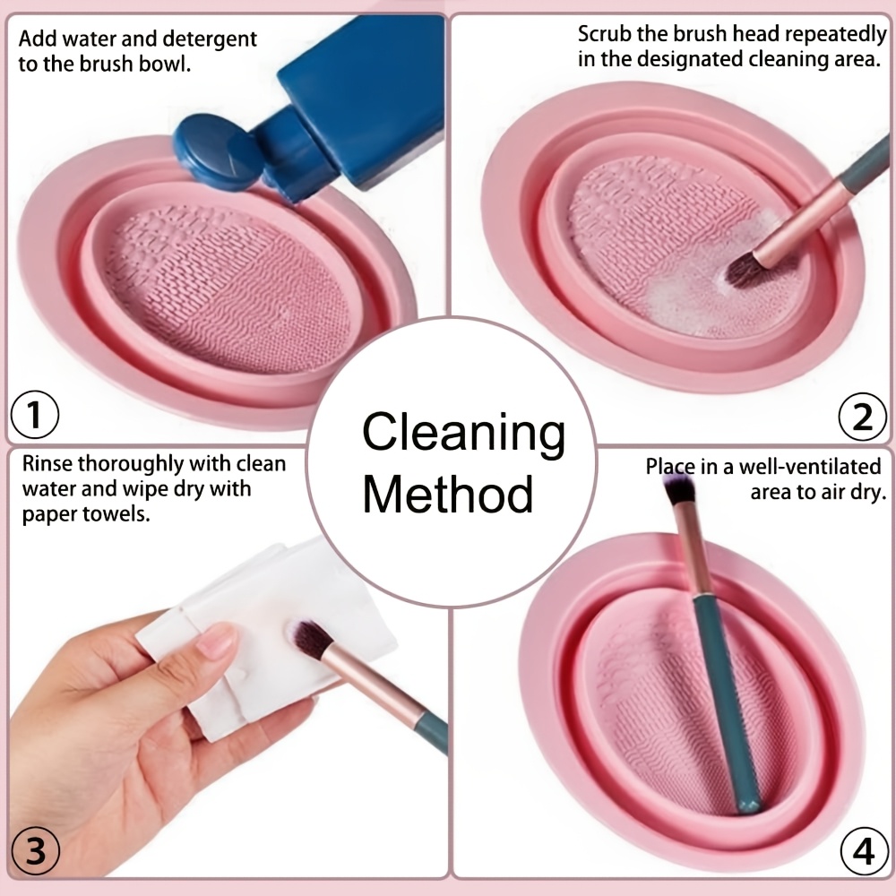 折りたたみ式シリコン製メイクブラシクリーナーボウル、ブラシ・ - Beauty Makeup Tips のレビューと価格