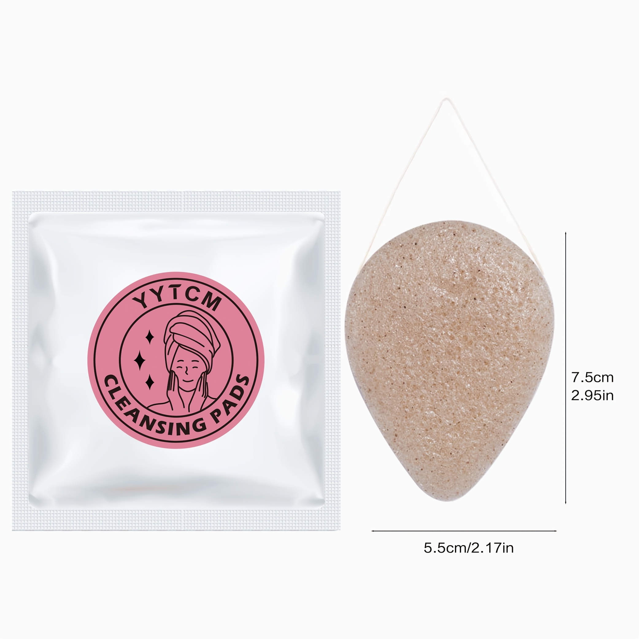 クルミ種子こんにゃく洗顔スポンジ、天然洗顔パフ、メイク落とし - Beauty Makeup Store のレビューと価格