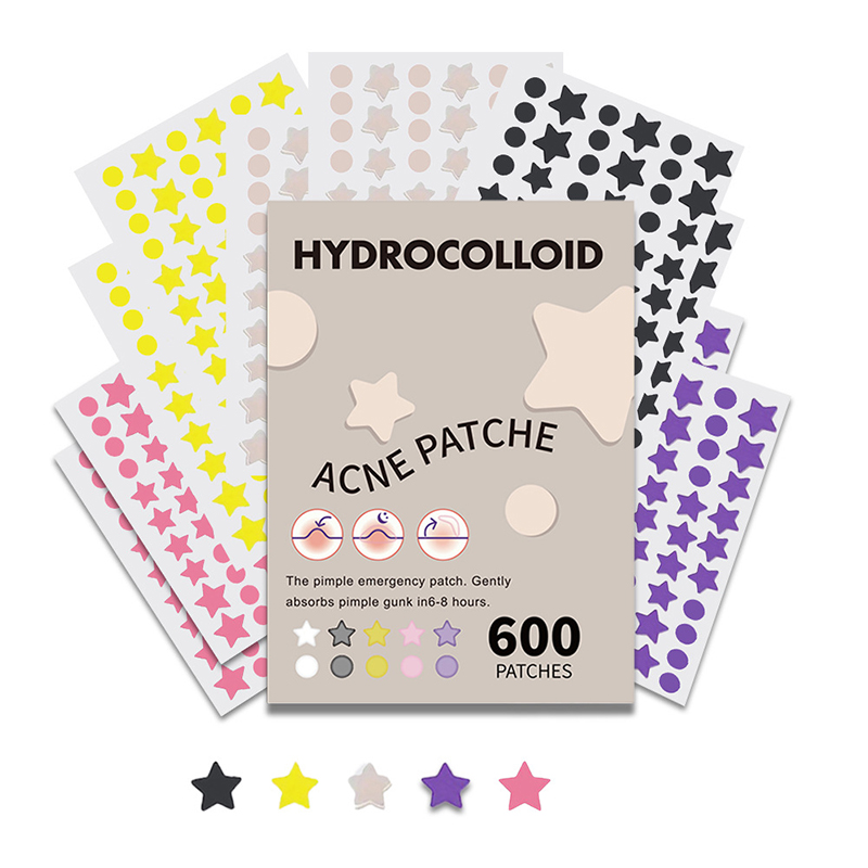 600枚/セット 星型ニキビパッチ カラフルで目立たないニキ - Makeup Beauty Set のレビューと価格