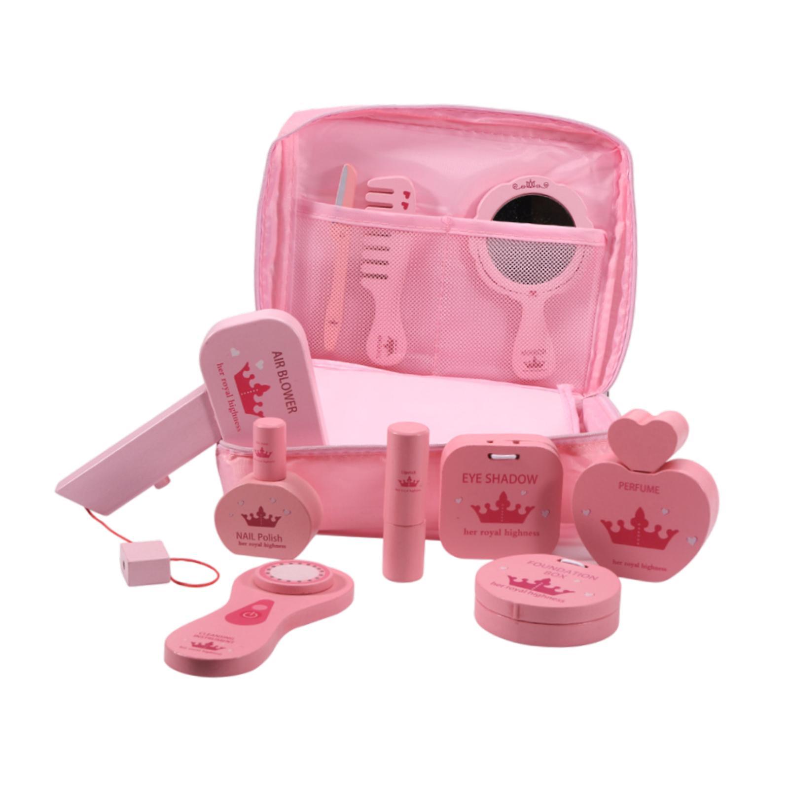 10個入りごっこ遊びメイクアップキット木製ビューティーサロン - Beauty Makeup Kit For Kids のレビューと価格