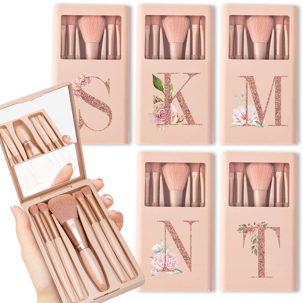 5 個の化粧ブラシキットミラーとケース付き折りたたみボックス - Beauty Makeup Case のレビューと価格