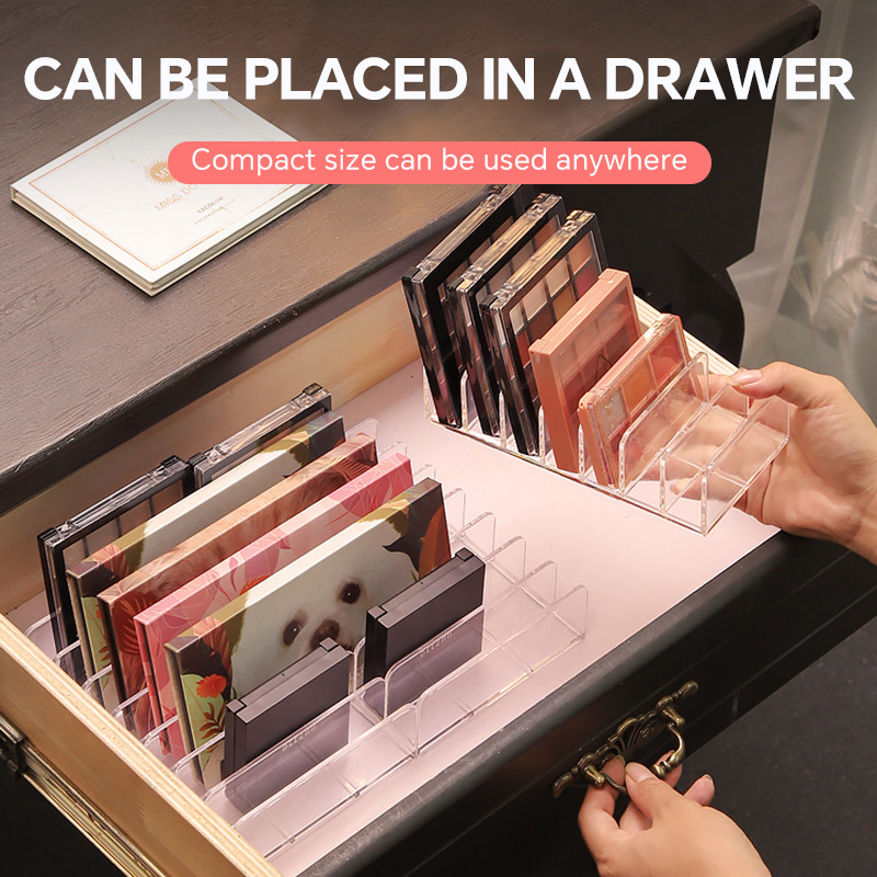 7 グリッドアクリルテーブル化粧品棚デスクトップ引き出しパー - Beauty Makeup Case のレビューと価格