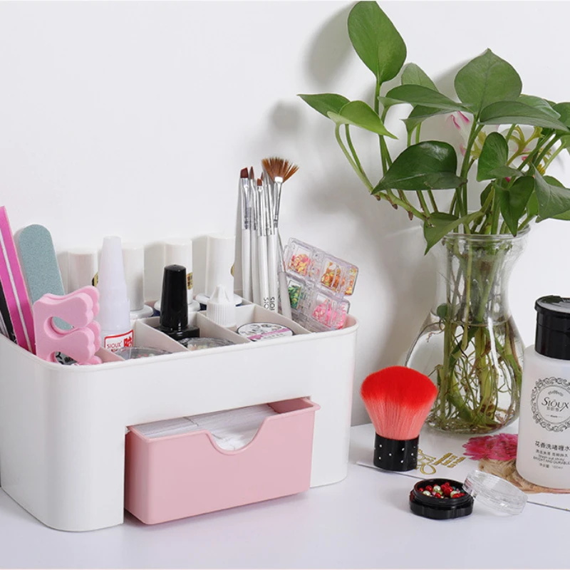 ネイルアートオーガナイザーデスクトップ引き出し化粧品収納ボッ - Beauty Makeup Tips のレビューと価格