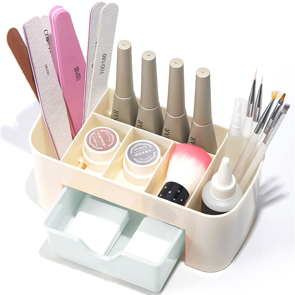 ネイルアートオーガナイザーデスクトップ引き出し化粧品収納ボッ - Beauty Makeup Tips のレビューと価格
