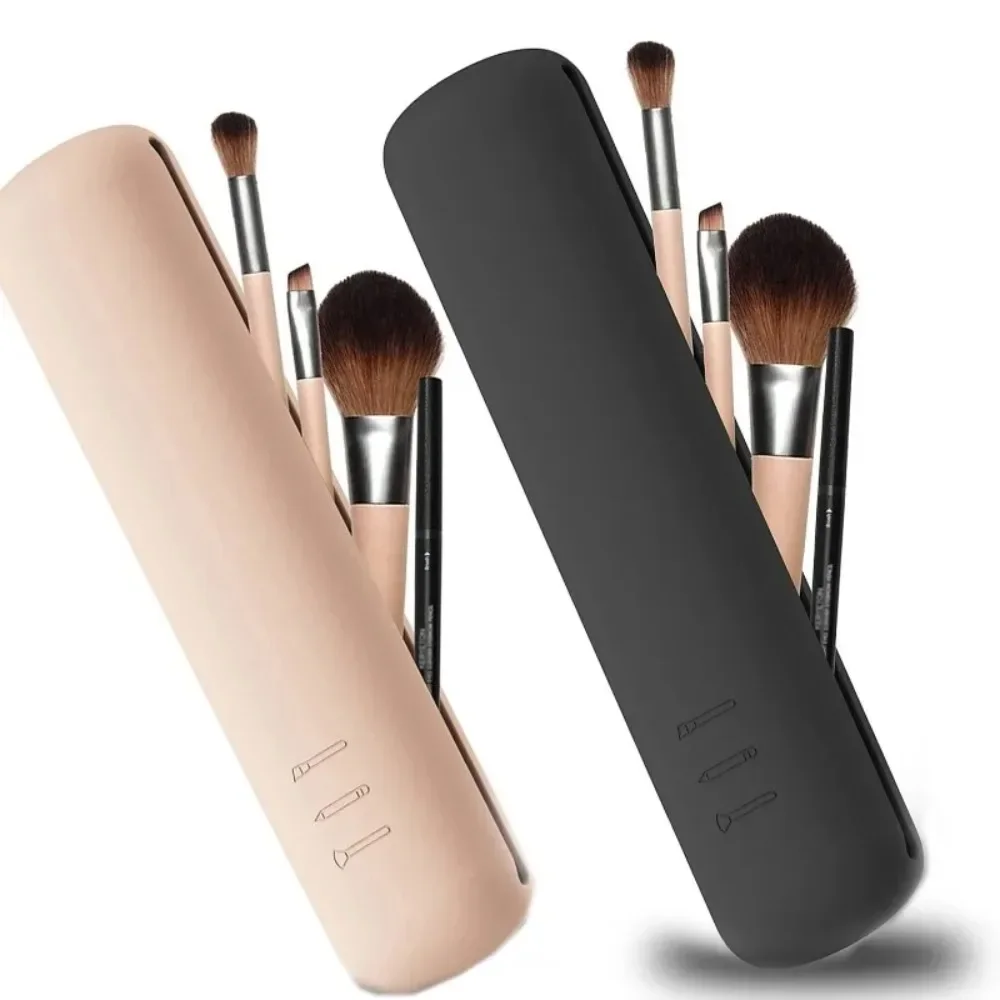 旅行化粧ブラシホルダーシリコーン化粧ブラシバッグ化粧スポンジ - Beauty Makeup Case のレビューと価格