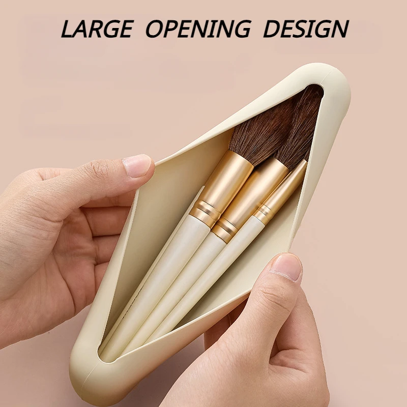 旅行化粧ブラシホルダーシリコーン化粧ブラシバッグ化粧スポンジ - Beauty Makeup Case のレビューと価格