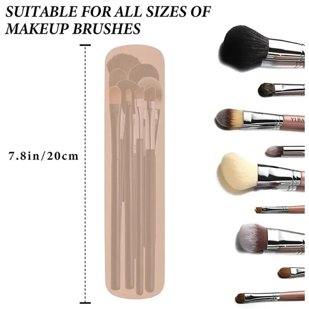 旅行化粧ブラシホルダーシリコーン化粧ブラシバッグ化粧スポンジ - Beauty Makeup Case のレビューと価格