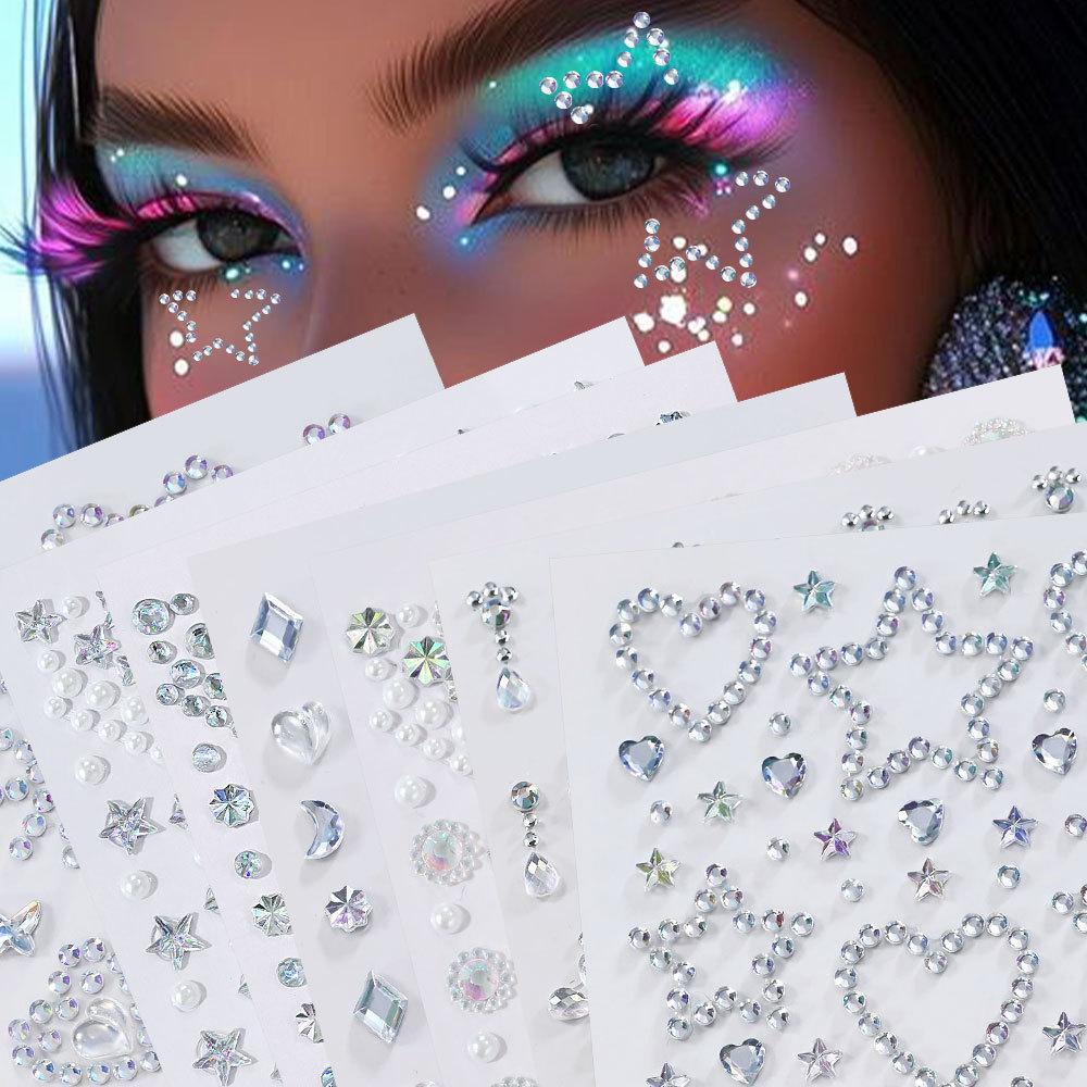 1 シート 3D オーロラクリスタルラインストーンフェイスタ - Beauty Gems Makeup のレビューと価格